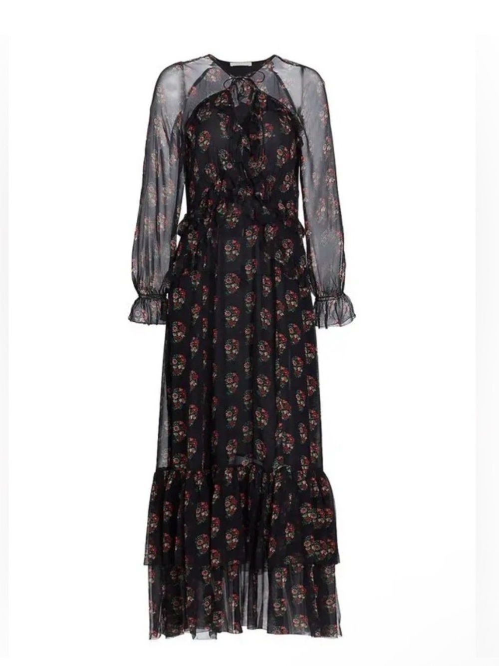 DÔEN Saffron paisley bouquet maxi dress M - Picture 3 of 8